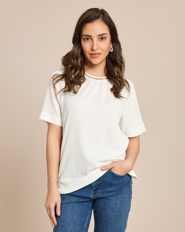 Blusenshirt mit Perlendeko