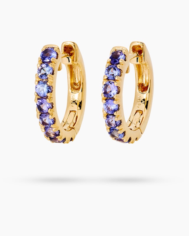 Creolen mit Tansanit AAA+