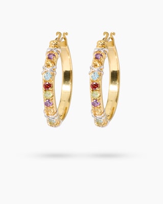 Produktabbildung 1 für Creolen mit Multi-Edelsteinen