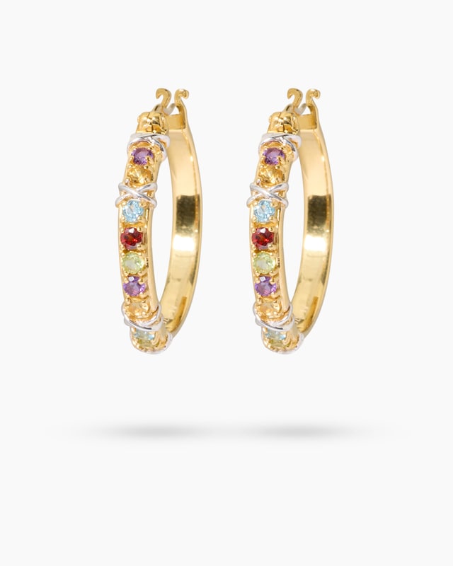 Creolen mit Multi-Edelsteinen