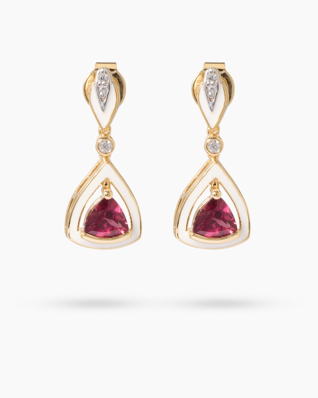 Ohrstecker mit Rhodolith