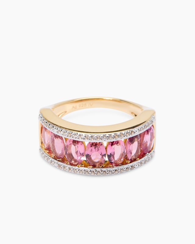 Ring mit Pink Turmalin & Zirkon