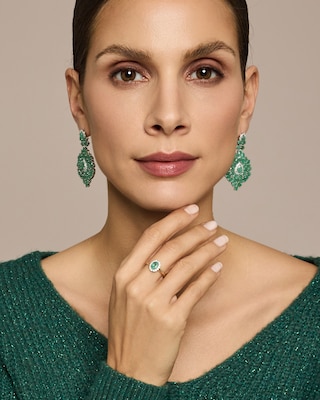 Produktabbildung 3 für Ohrstecker mit Smaragd