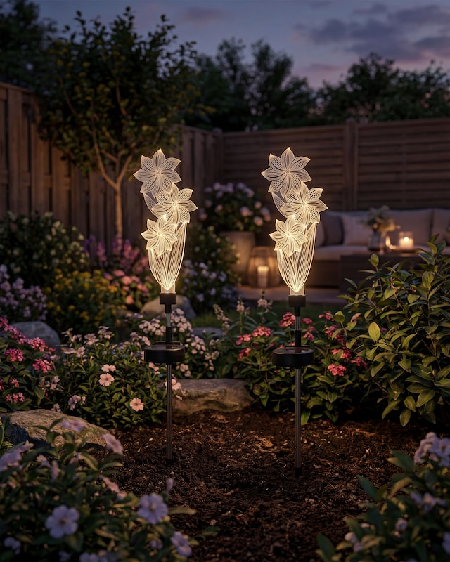 Solar-Plexiglas-Blumen, 2er-Set