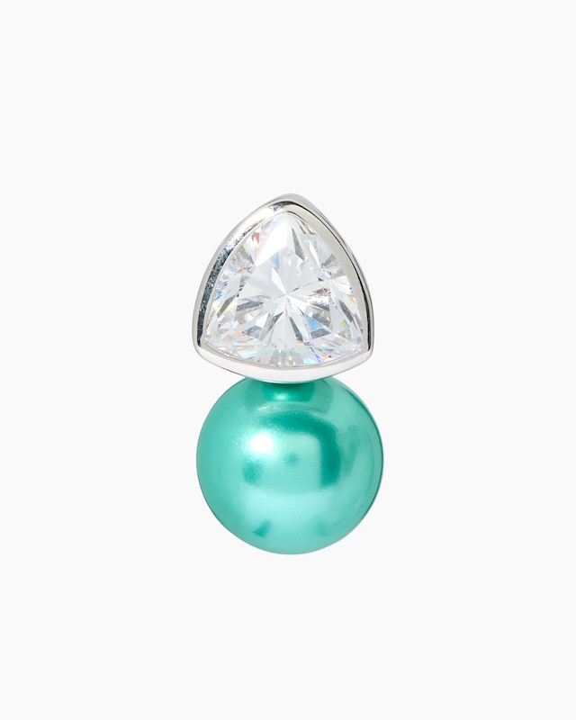 Anhänger mit Muschelkernperle 12 mm & Zirkonia