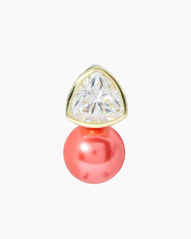 Anhänger mit Muschelkernperle 12 mm & Zirkonia