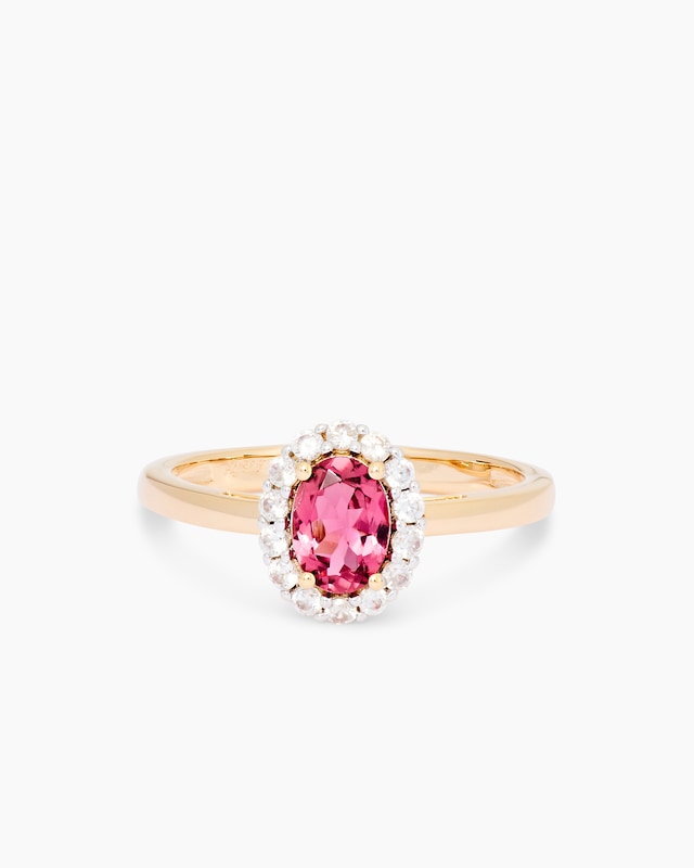 Ring mit Pink Turmalin & Zirkon