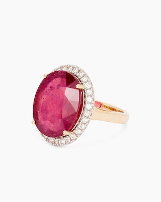 Produktabbildung 2 für Ring mit Rubin & Zirkonen