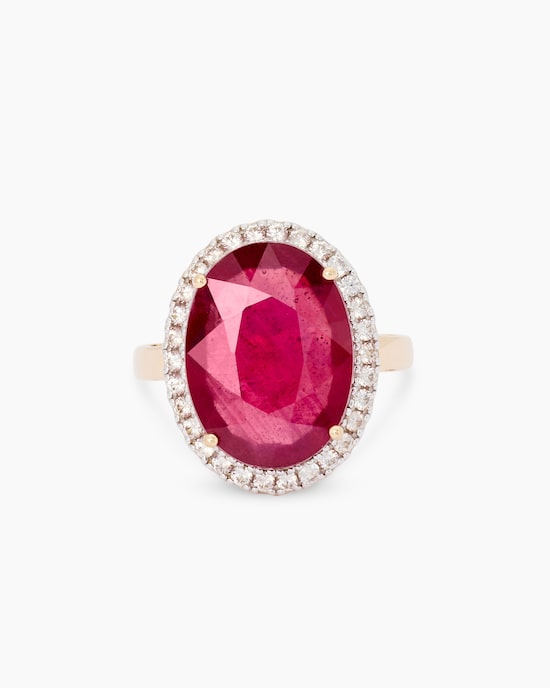 Produktabbildung für Ring mit Rubin & Zirkonen