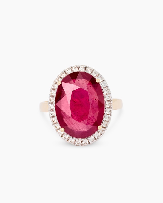 Ring mit Rubin & Zirkonen