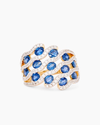 Produktabbildung 4 für Ring mit Saphir & Zirkonen