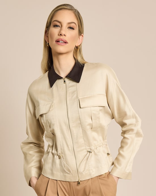 Produktabbildung für Blusenjacke aus Leinenmix