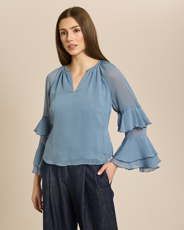 Bluse mit Volants
