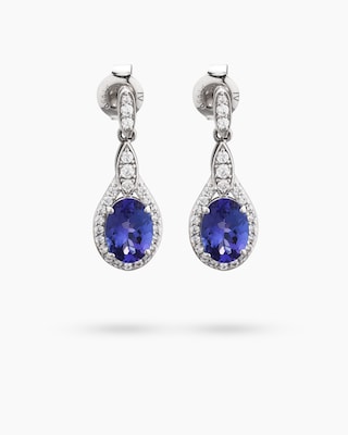 Produktabbildung 1 für Ohrstecker mit Tansanit AAA+ und Zirkonen