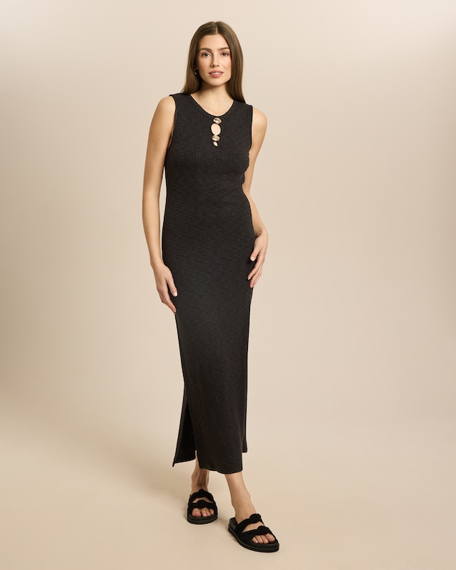 Jersey Kleid mit Rippe