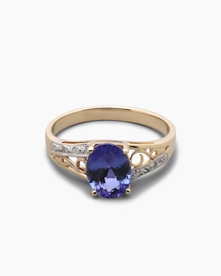 Produktabbildung 1 für Ring mit Tansanit AAA und Brillant