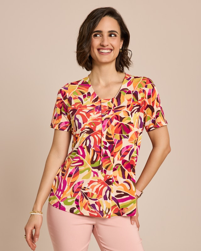 Shirt mit Tropic-Blätterdruck
