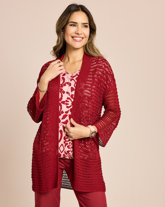 Produktabbildung für Cardigan in Häkel-Optik