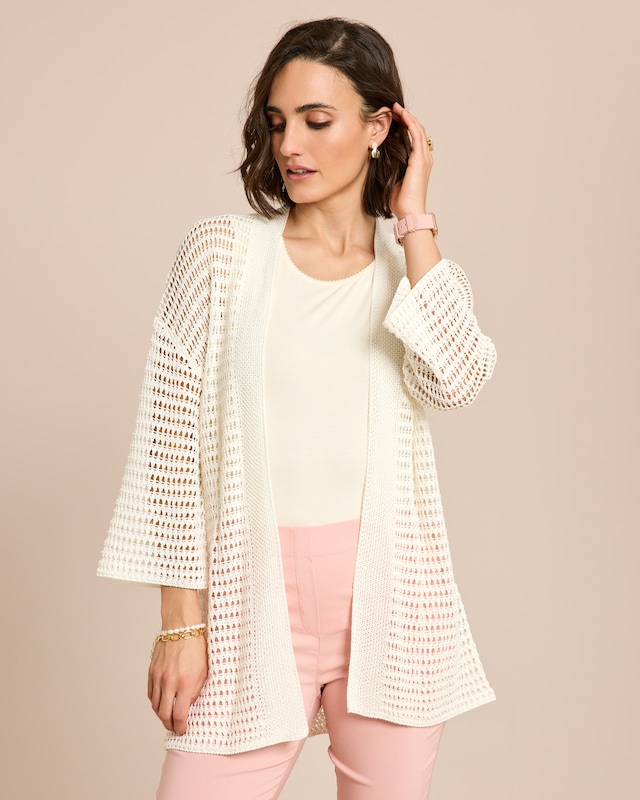 Cardigan in Häkel-Optik