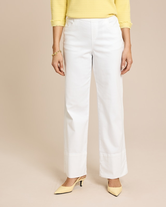 Wide Leg Hose Denim-Look