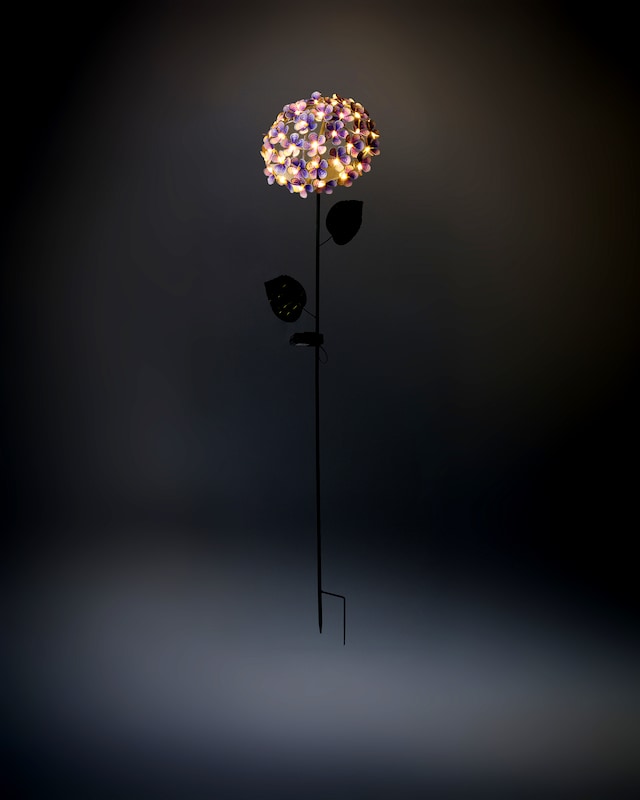 LED-Solar-Gartenstecker "Hortensie"
