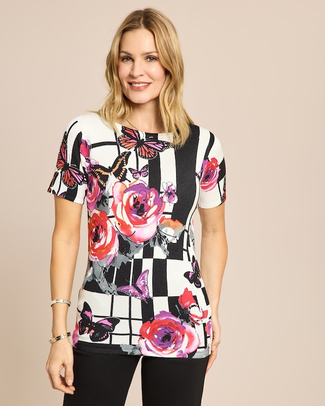 Classic Pullover grafischer Druck