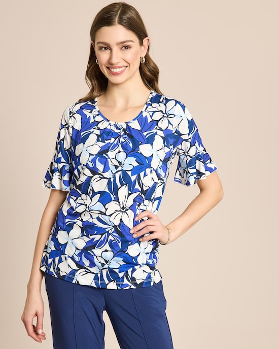 Produktabbildung für Shirt mit Blumendruck