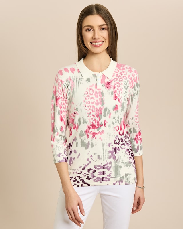 Pullover mit Polokragen