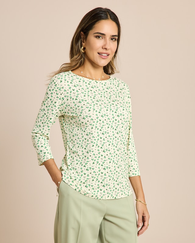 3/4 Arm Shirt mit Print