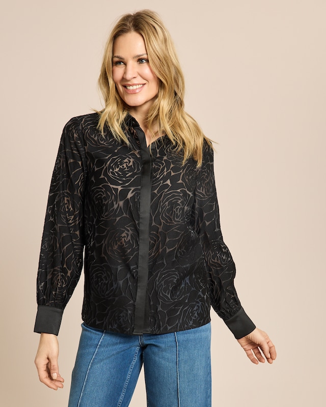 Bluse mit Ausbrenner