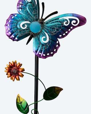 Produktabbildung 4 für 2 Solar-Gartenstecker "Plexiglas Schmetterling"