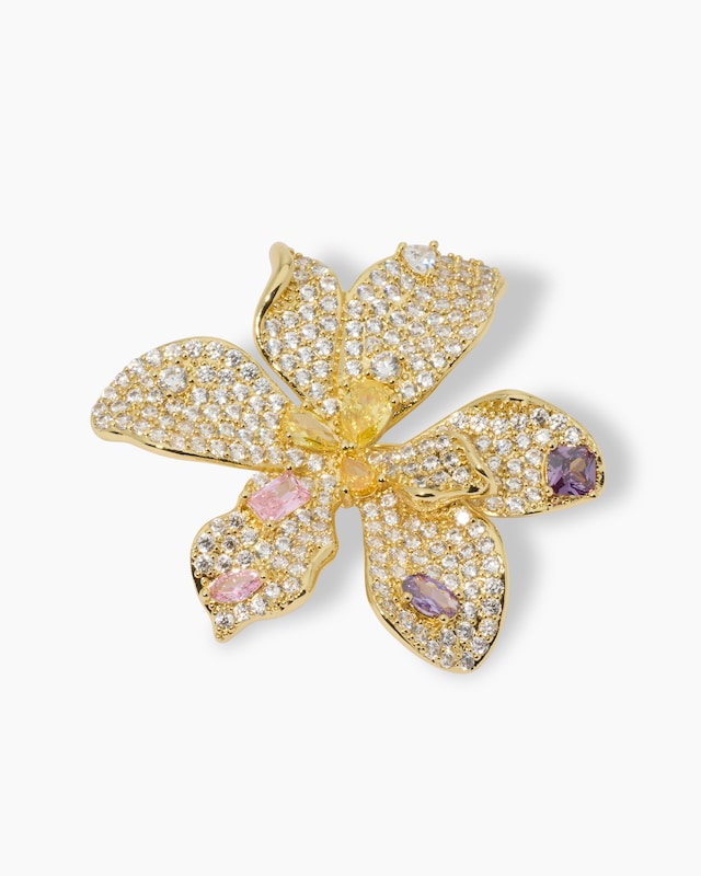 Brosche mit Zirkonia