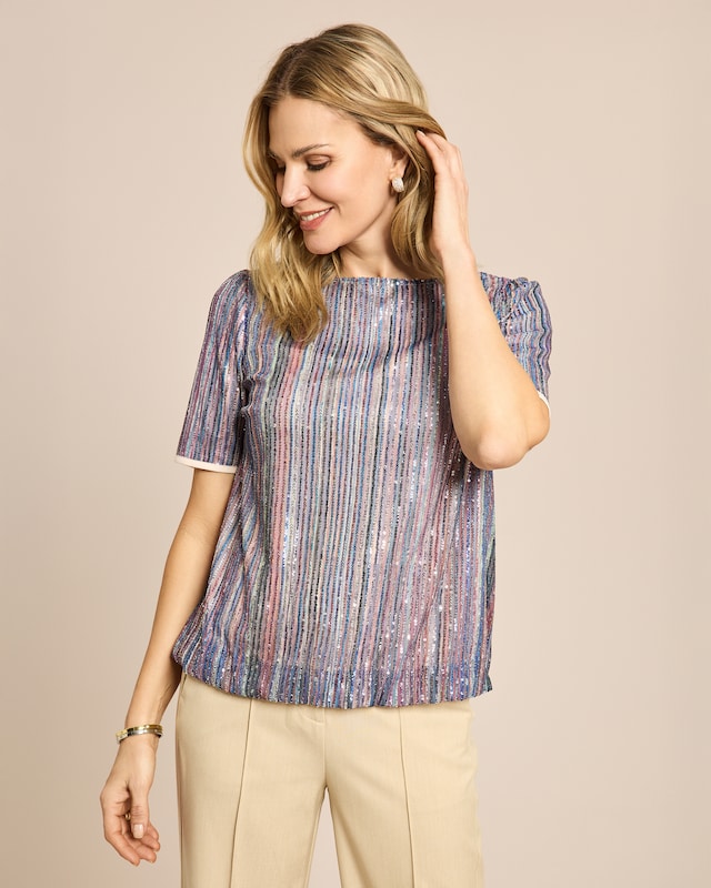 Shirtbluse mit Pailletten