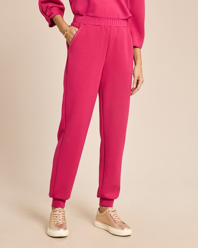 Sweathose mit Metallic Stickerei