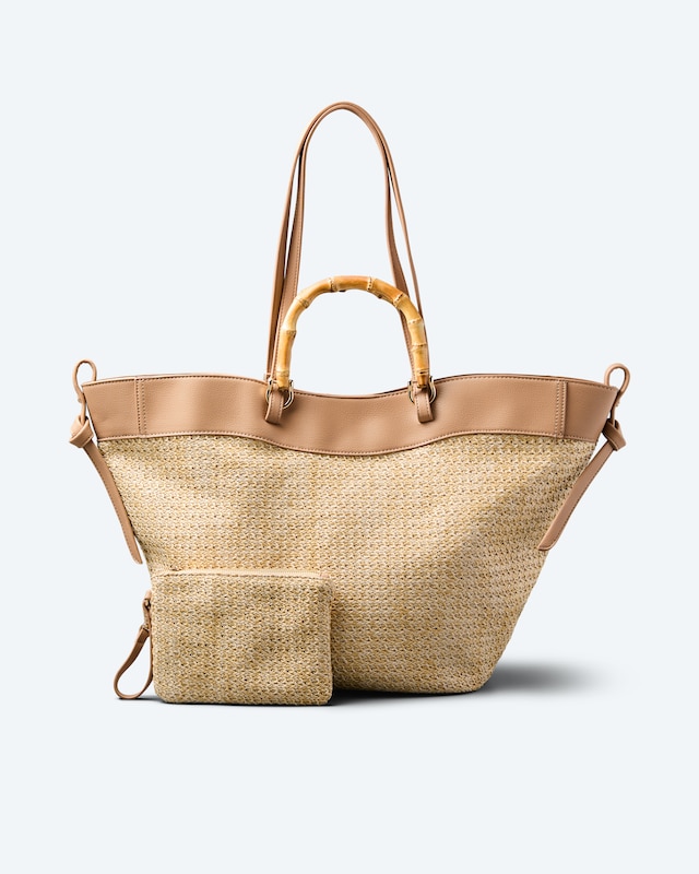 Shopper in Strohoptik