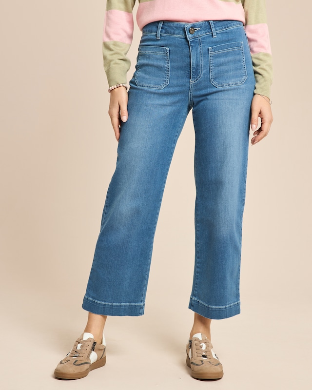 Jeans 7/8 aufgesetzte Taschen