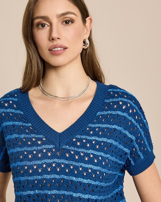 Produktabbildung 4 für Kurzarm-Pullover mit Pailletten