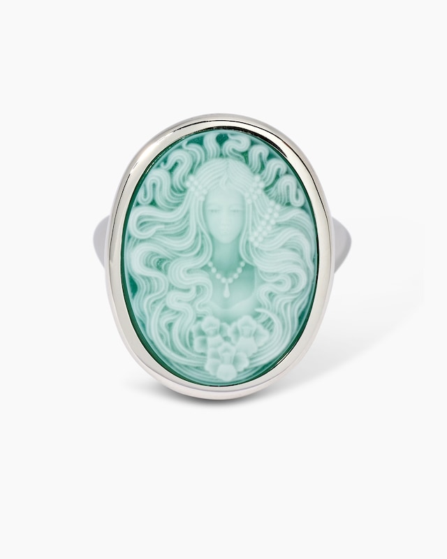 Ring mit Achat-Kamee