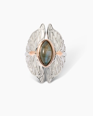 Produktabbildung 1 für Ring mit Labradorit "Schmetterling"