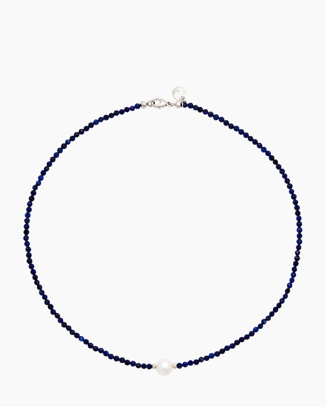 Collier mit Lapislazuli und Süßwasserperle