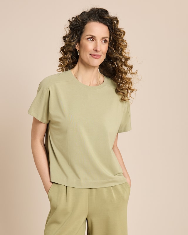 Boxy Shirt mit Schlitzen