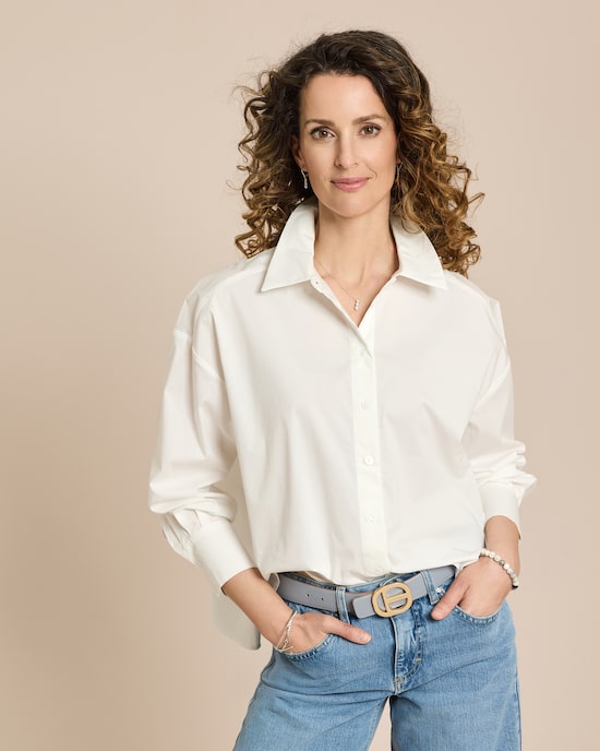 Produktabbildung für Baumwollstretch Bluse Oversize