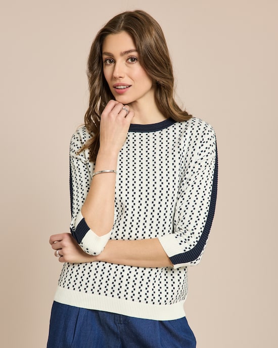 Produktabbildung für Pullover in Jacquard-Strickmuster