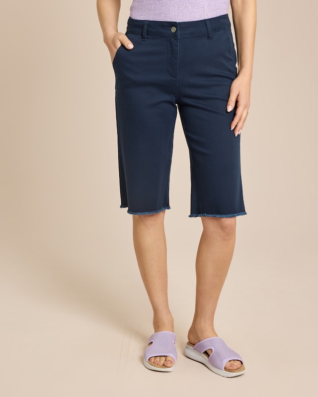 Bermuda Denim Deluxe mit Fransen