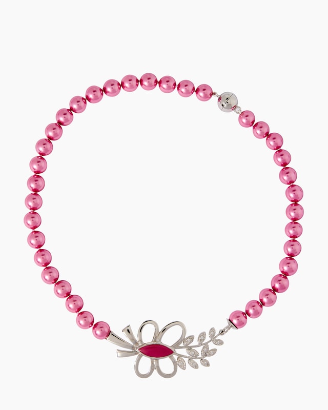 Collier mit Muschelkernperlen 10 mm