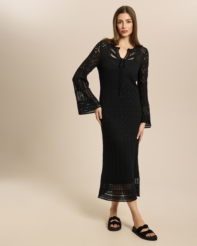 Ajour Strickkleid