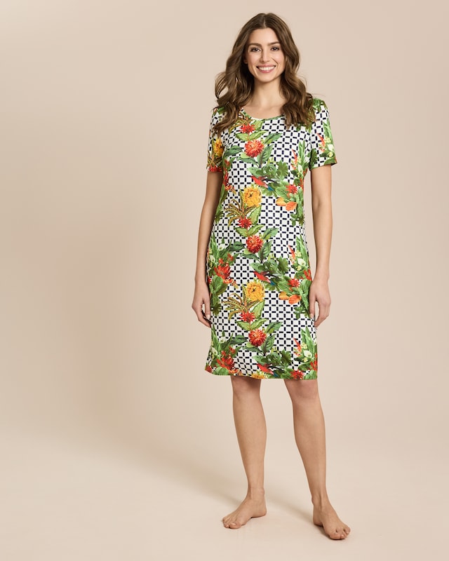 Nachthemd Flowers and Graphic