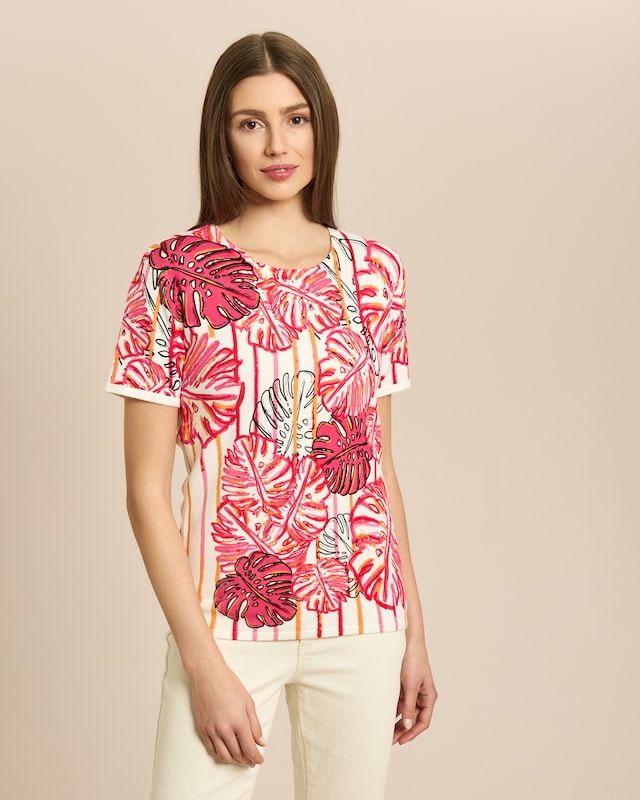 Pullover Blätterdruck