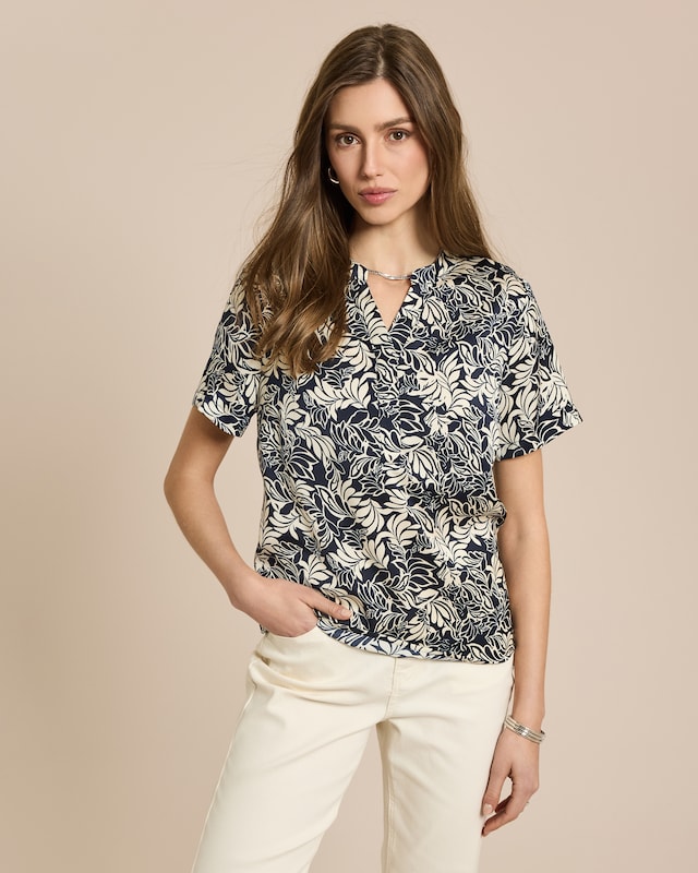Bluse Kurzarm mit Print