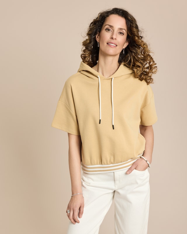 Pullover mit Kapuze kurzärmlig